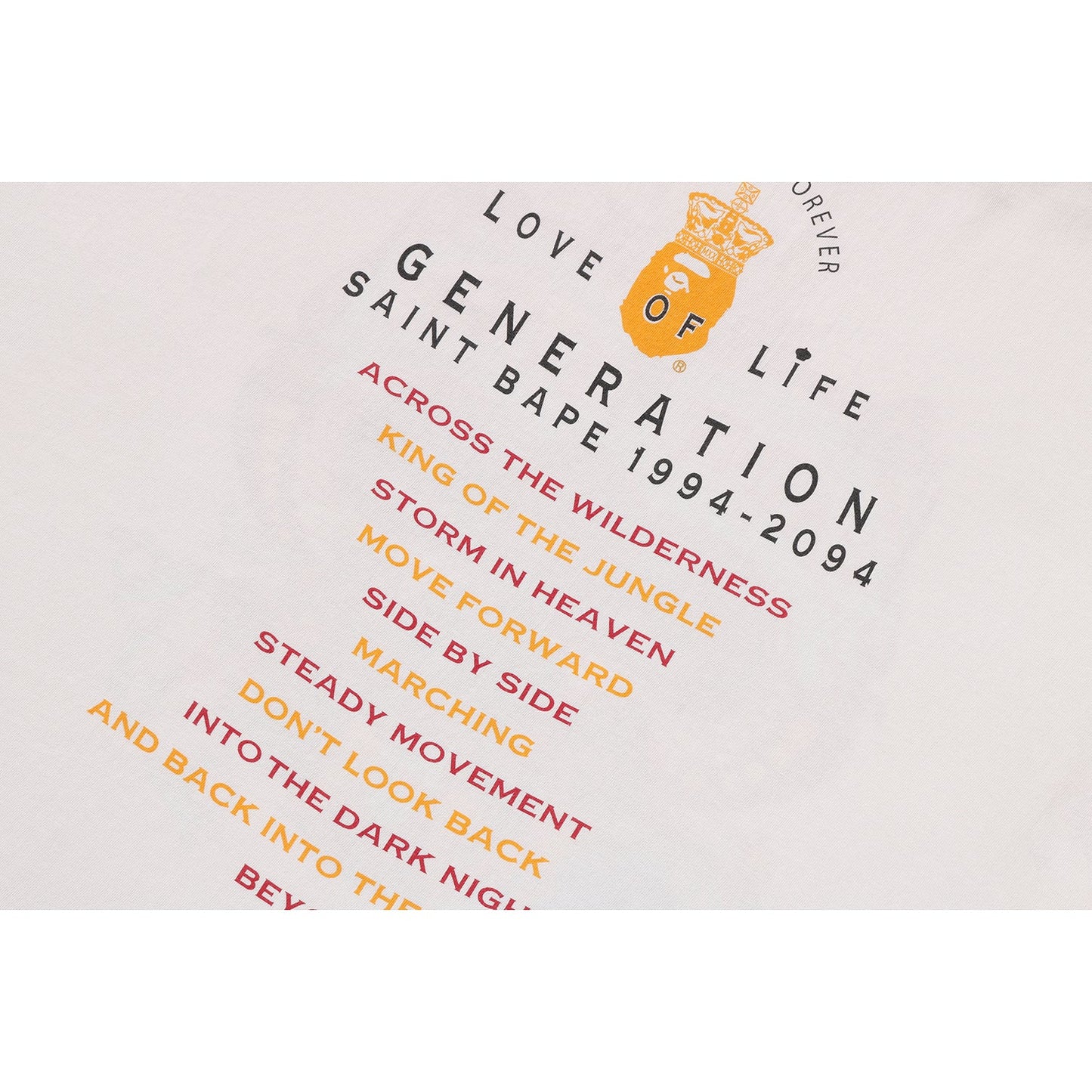BAPE X SAINT MXXXXXX GENERATION TEE MENS