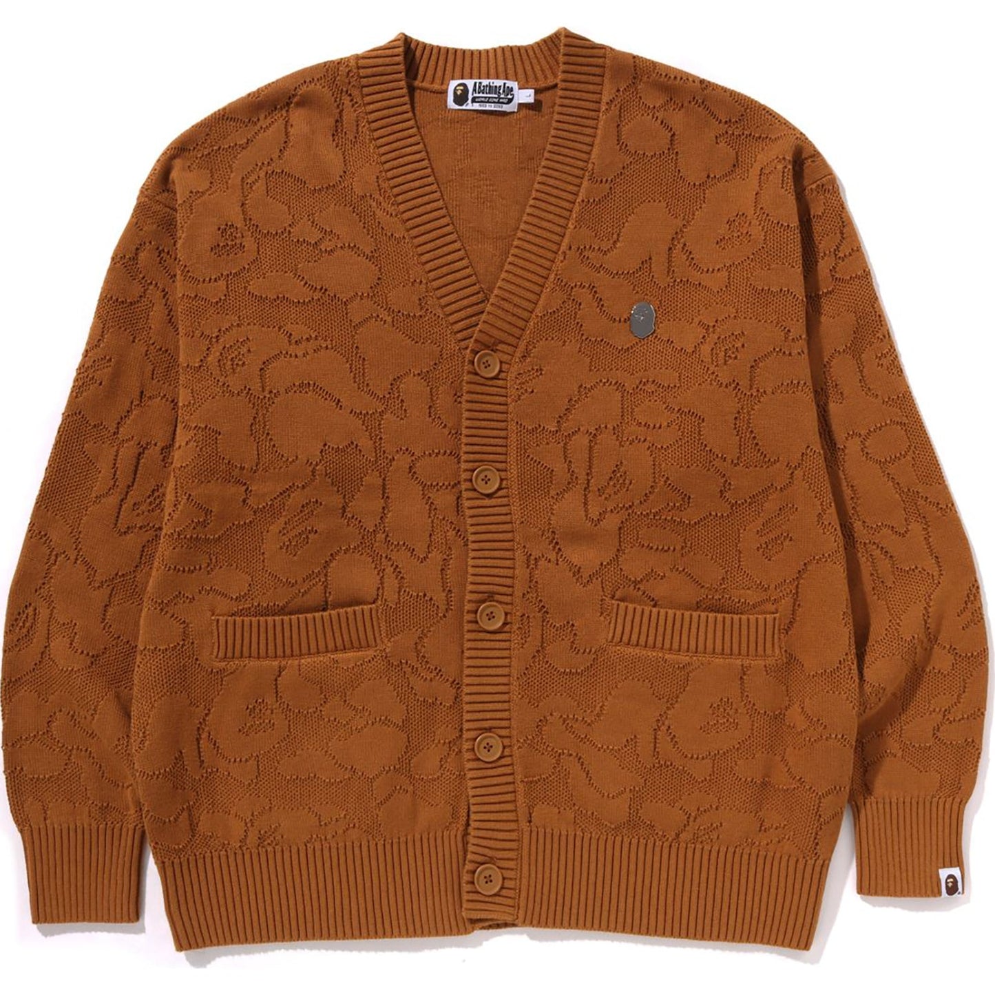 CARDIGAN UNI CAMOUFLAGE JACQUARD ONE POINT HOMME