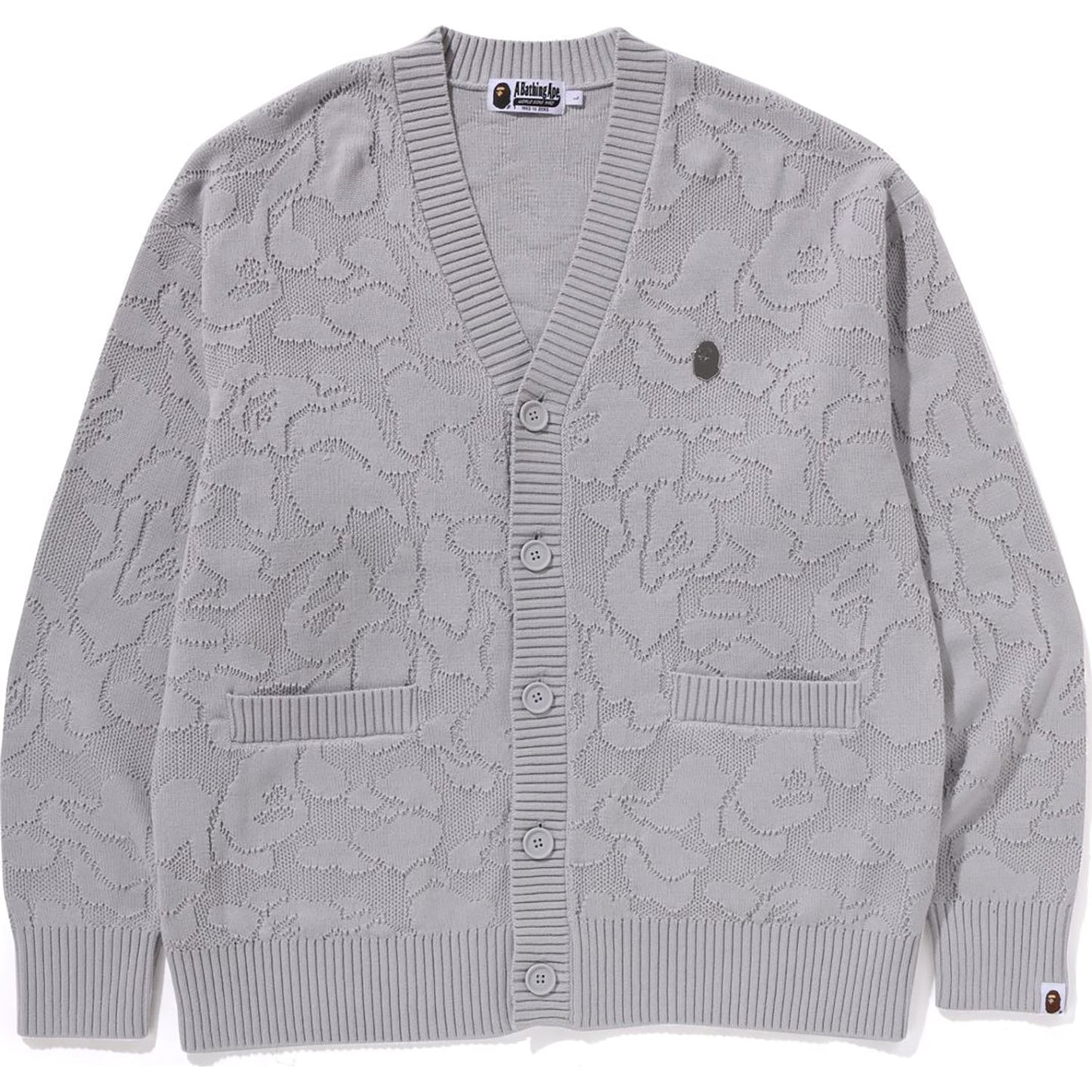 CARDIGAN UNI CAMOUFLAGE JACQUARD ONE POINT HOMME