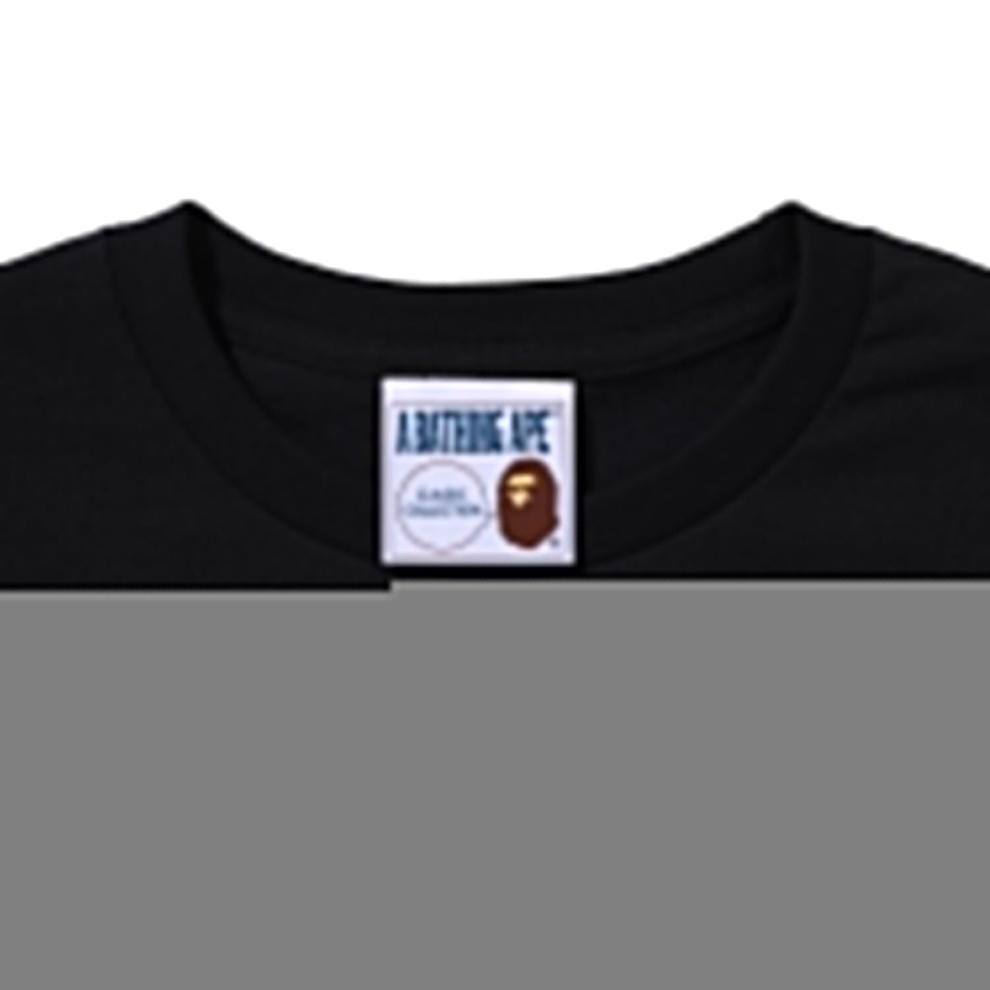 A BATHING APE LETTERED L/S TEE HERREN