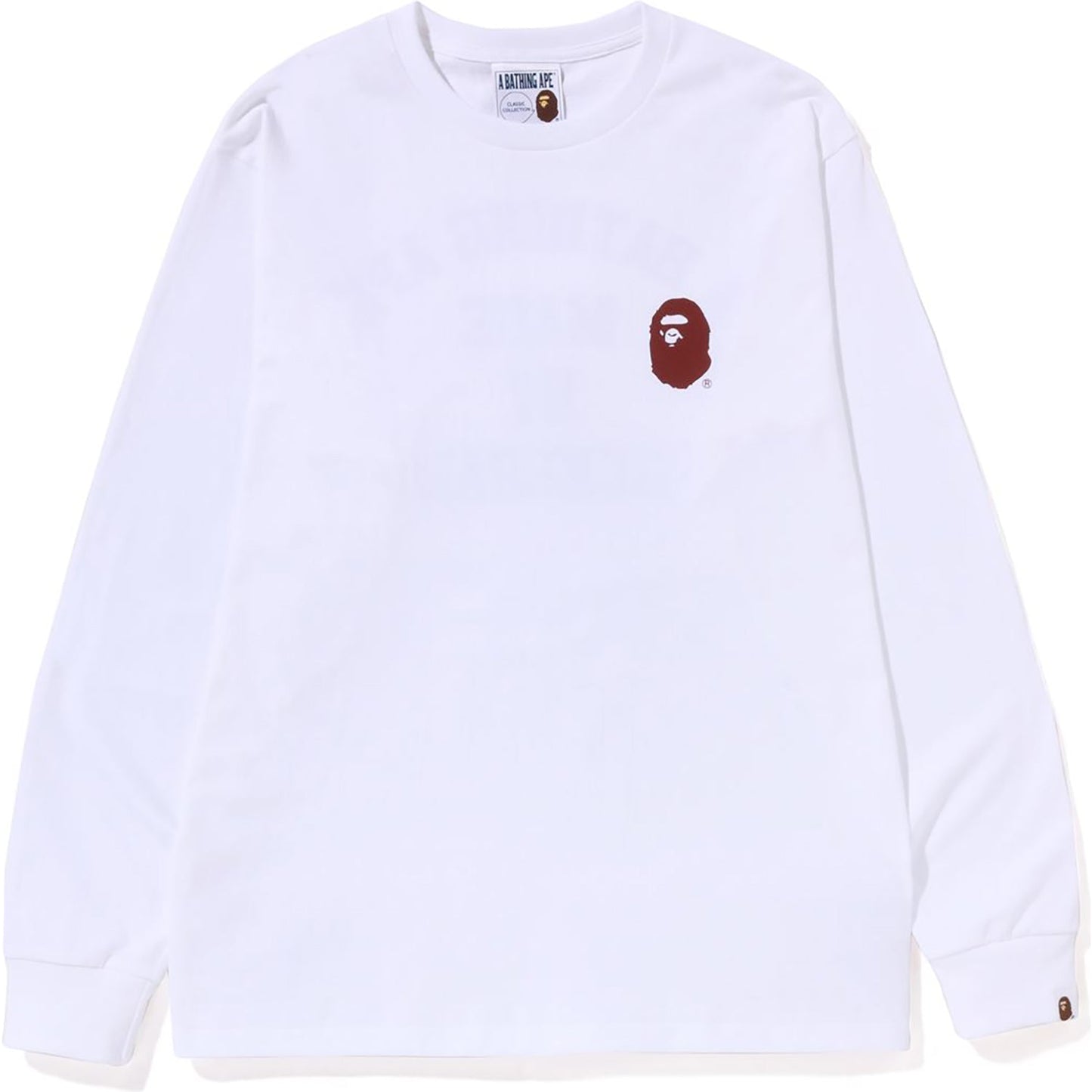 A BATHING APE LETTERED L/S TEE HERREN
