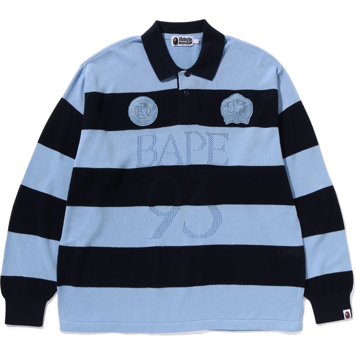 JACQUARD MULTI LOGO STRIPE RELAXED FIT LS TEE HERREN