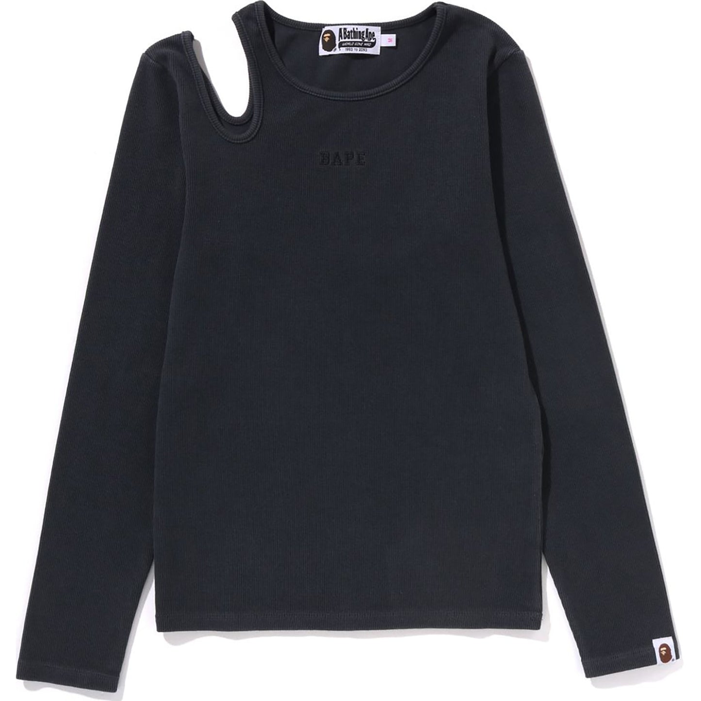 PIGMENTGEFÄRBTES CUT OUT RIB L/S T-SHIRT DAMEN