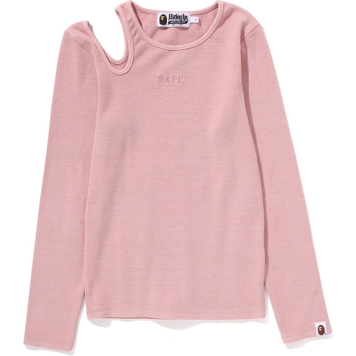 PIGMENTGEFÄRBTES CUT OUT RIB L/S T-SHIRT DAMEN