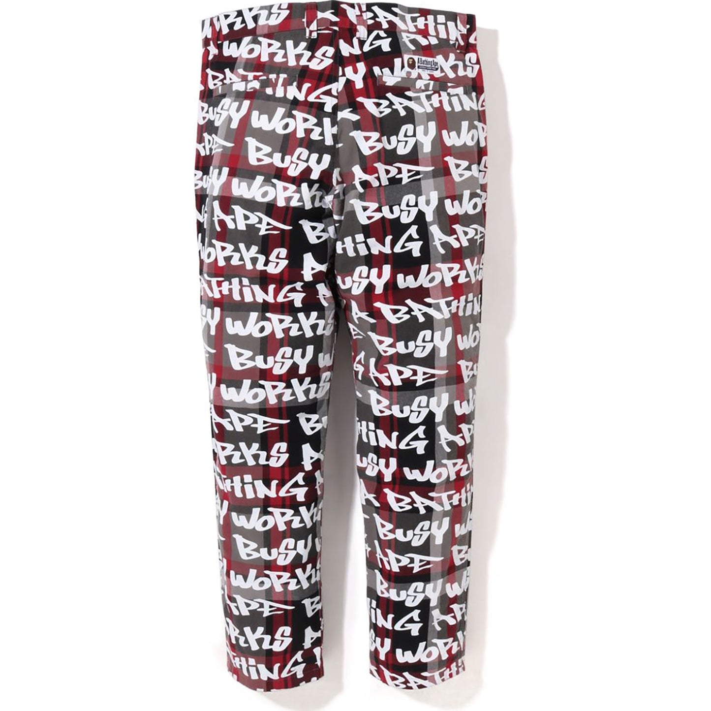 BAPE GRAFFITI CHECK ONE POINT RELAXED FIT HOSE HERREN