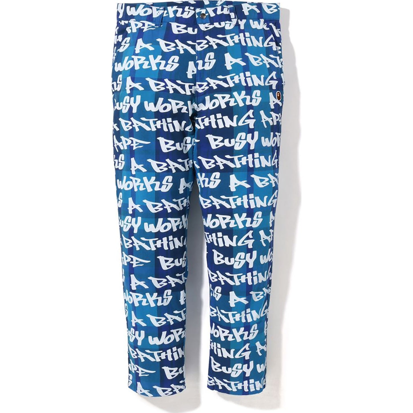 BAPE GRAFFITI CHECK ONE POINT RELAXED FIT HOSE HERREN