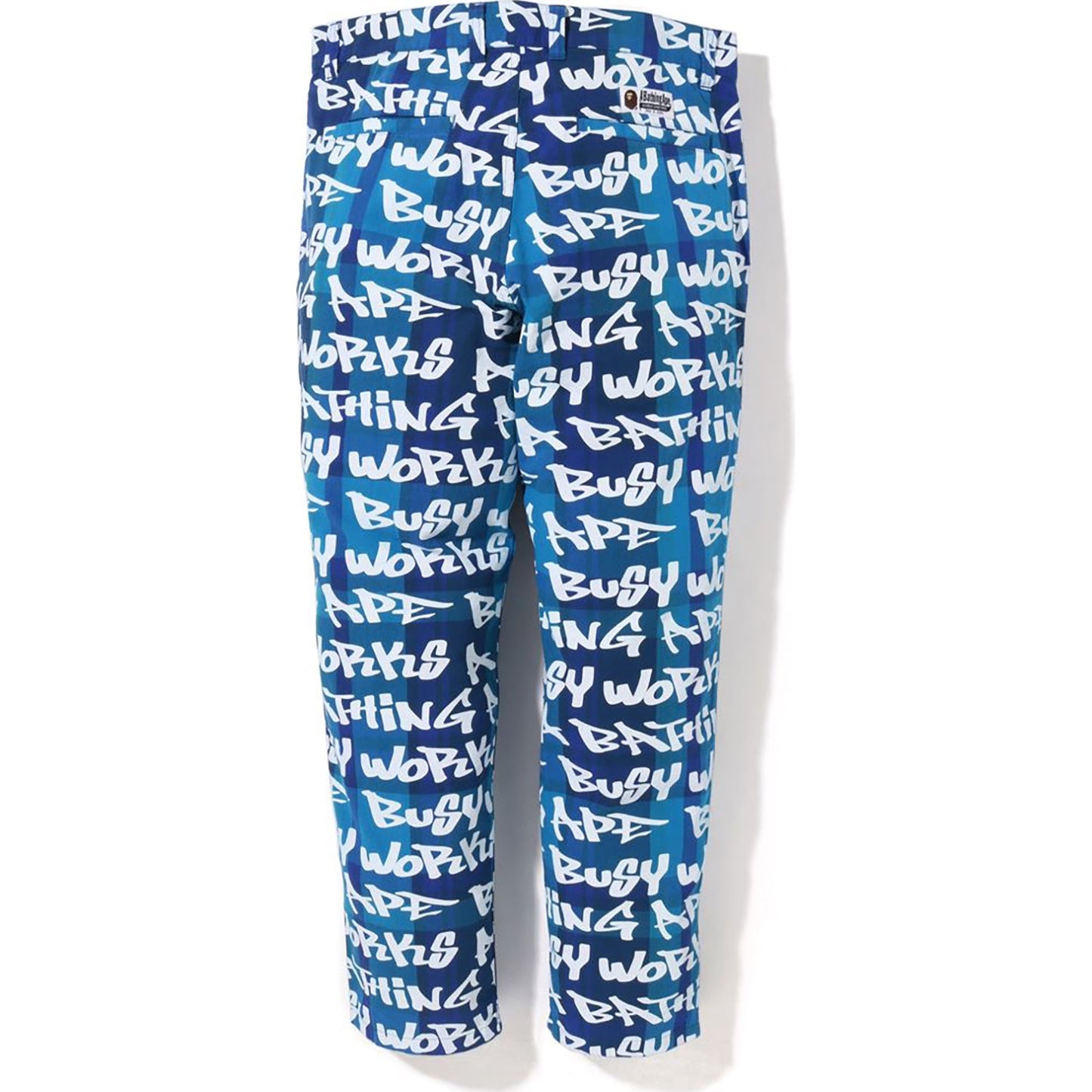 BAPE GRAFFITI CHECK ONE POINT RELAXED FIT HOSE HERREN