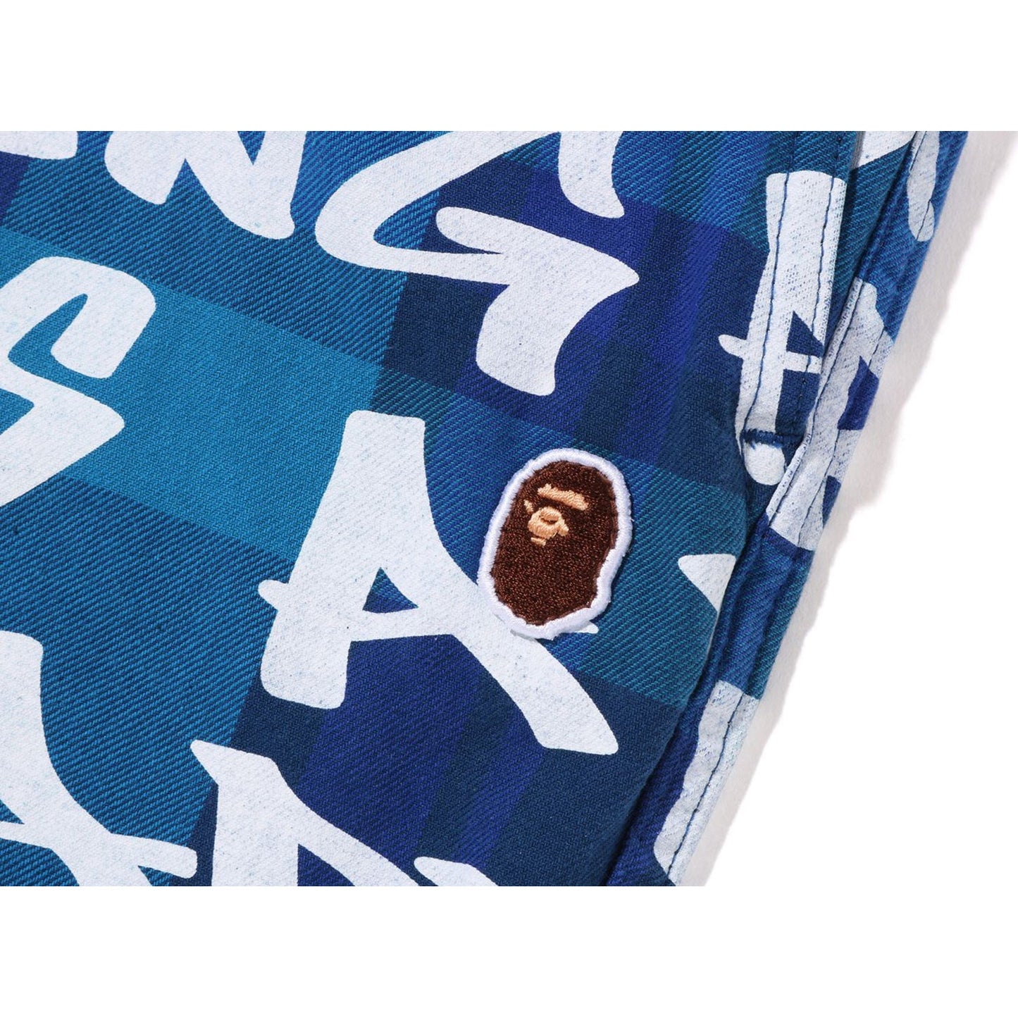 BAPE GRAFFITI CHECK ONE POINT RELAXED FIT HOSE HERREN