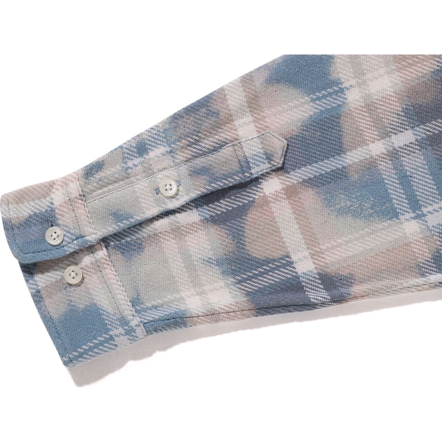 CHEMISE ZIPPÉE BAPE À CARREAUX BLANCHIE POUR HOMMES