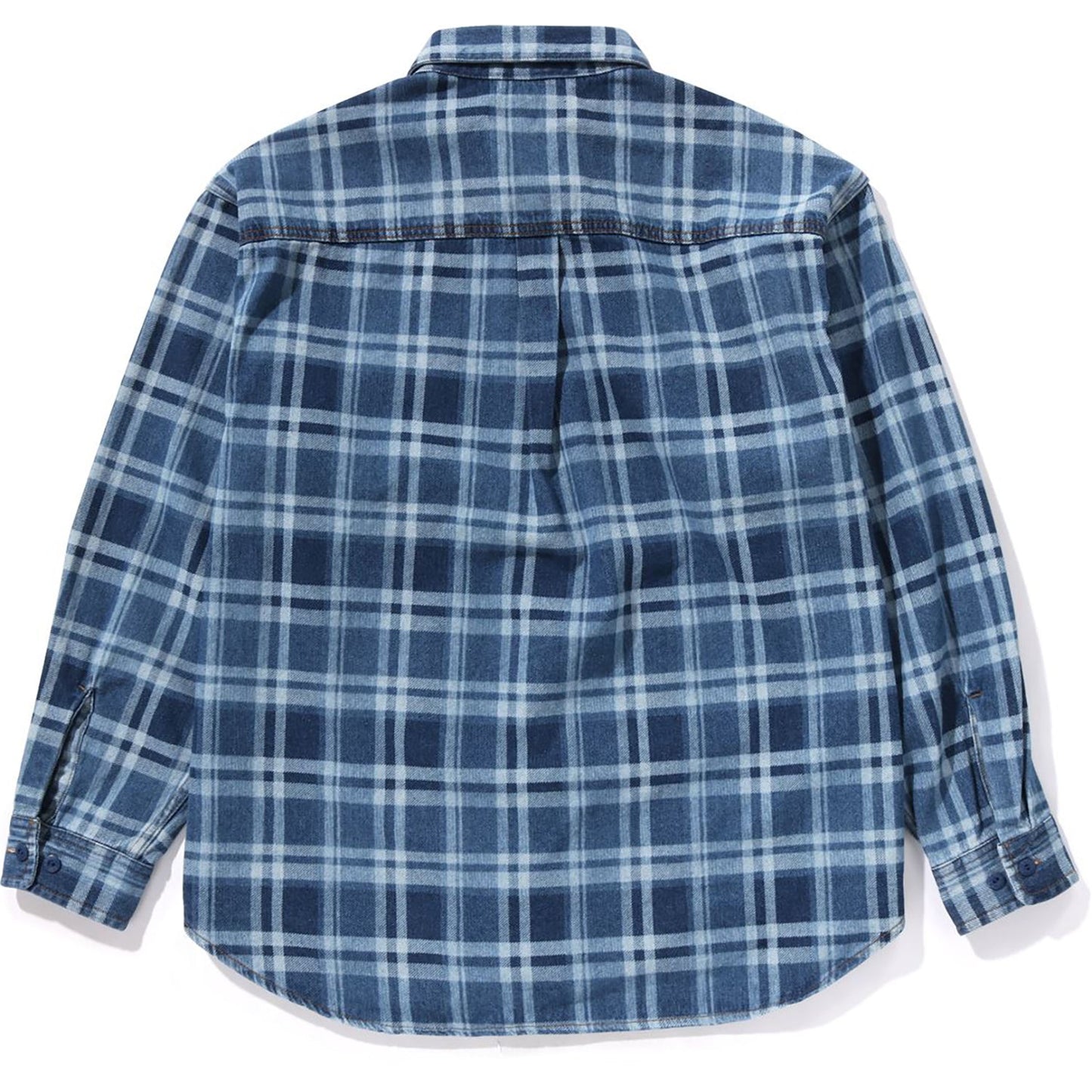 BAPE CHECK DENIM HEMD HERREN