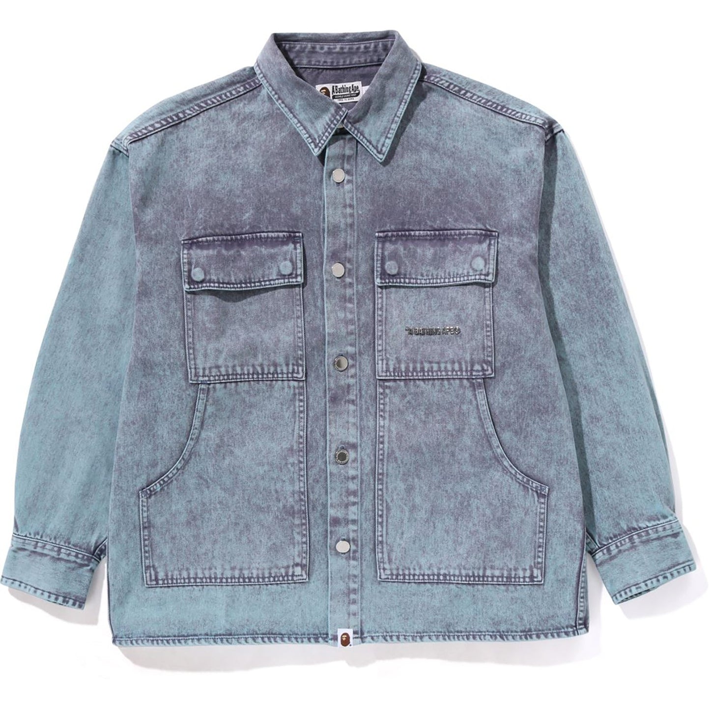 CHEMISE DE TRAVAIL DÉLAVÉE À L'ACIDE POUR HOMMES