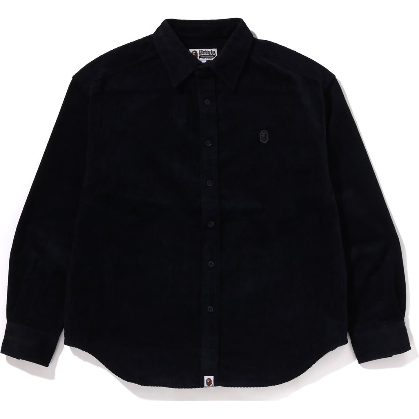 Chemise à manches longues en velours côtelé One Point pour homme