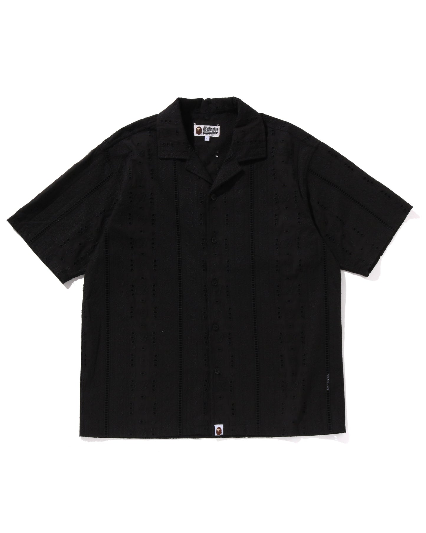 STICKEREI OFFENER KRAGEN SS SHIRT HERREN