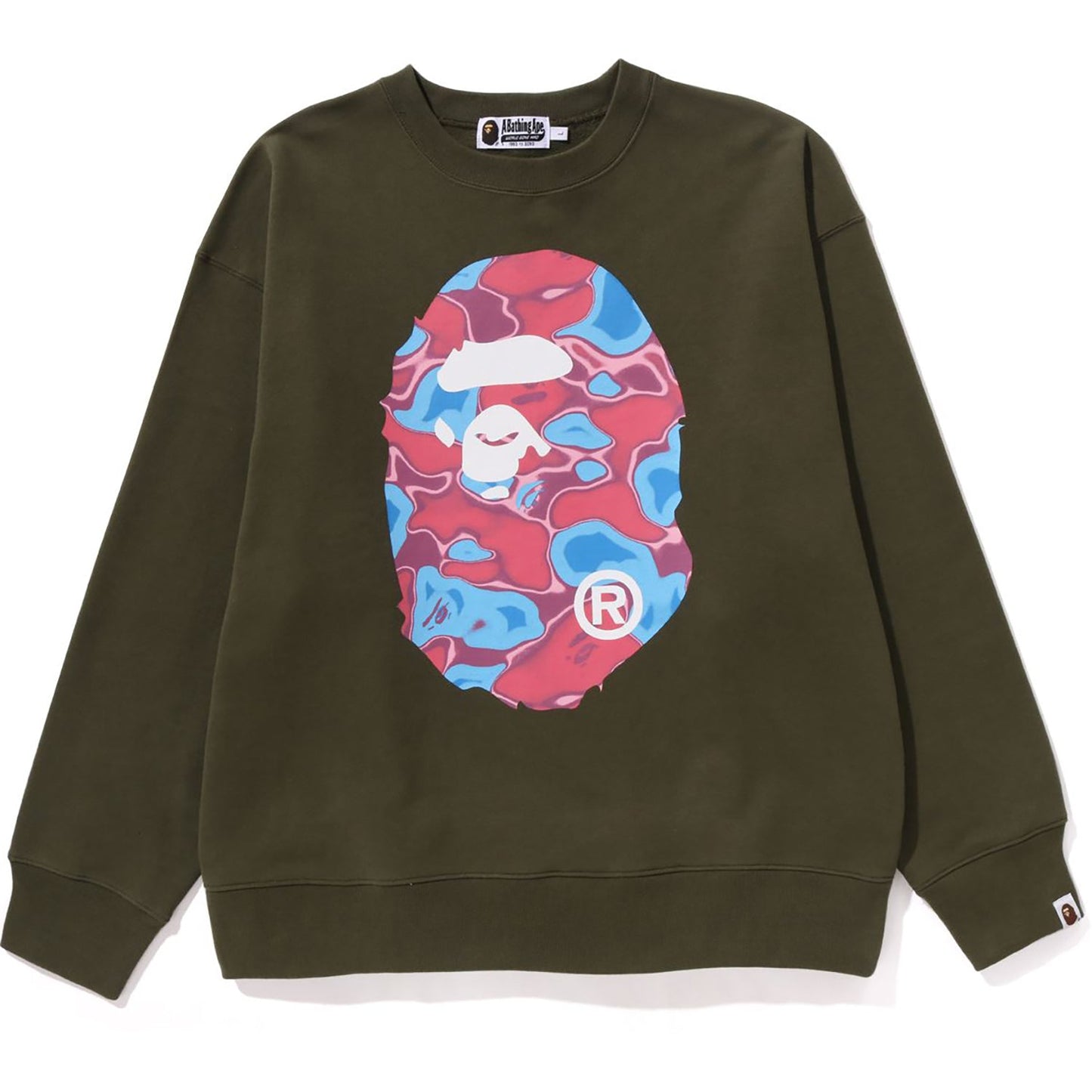 LIQUID CAMO APE HEAD CREWNECK SWEAT RELAXED FIT MENS
