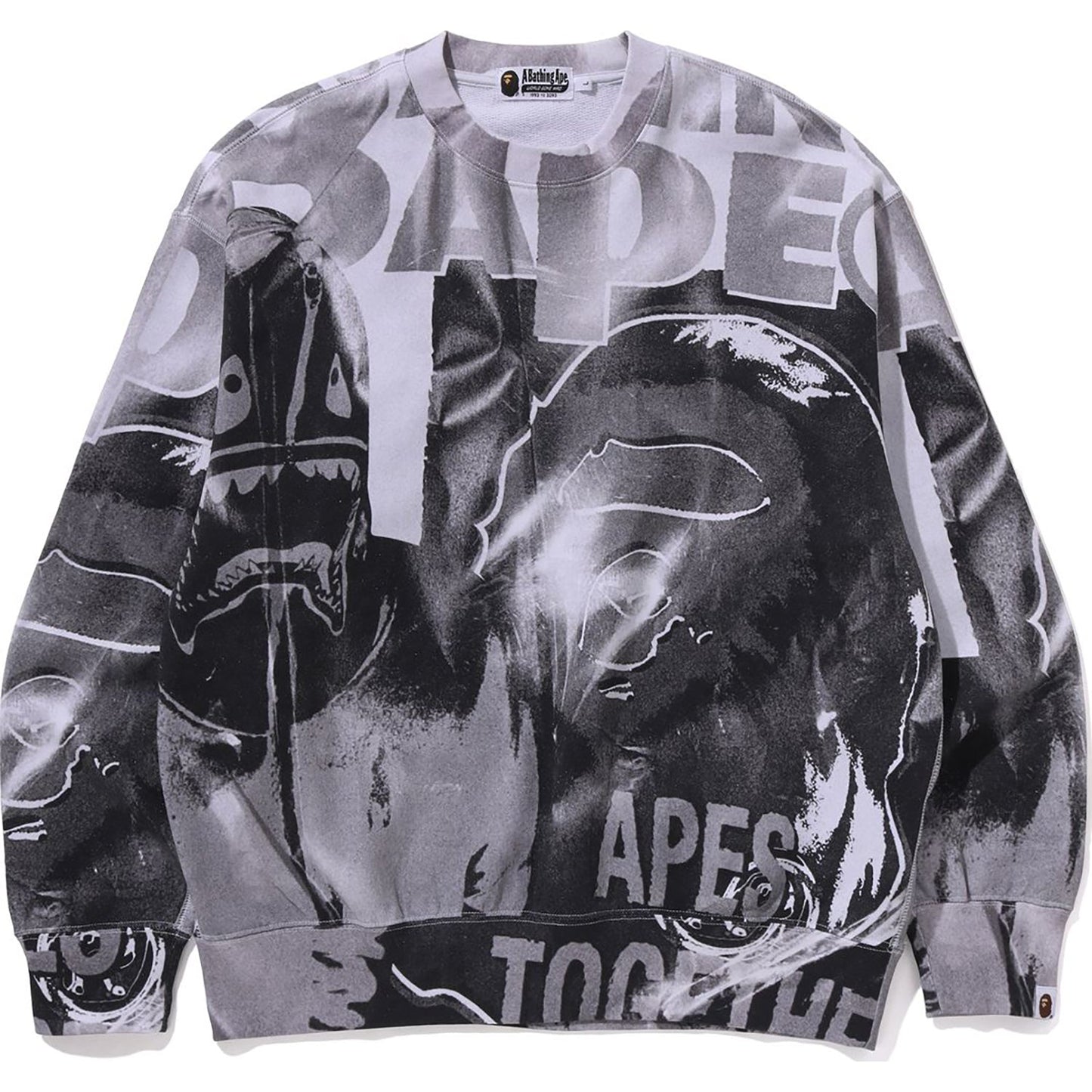 SWEAT-SHIRT À COL ROND SURIMPRIMÉ RELAX FIT HOMME