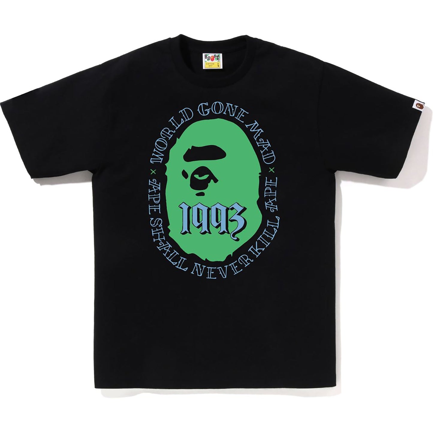 T-shirt BAPE en coton pour homme avec tête de singe 1993