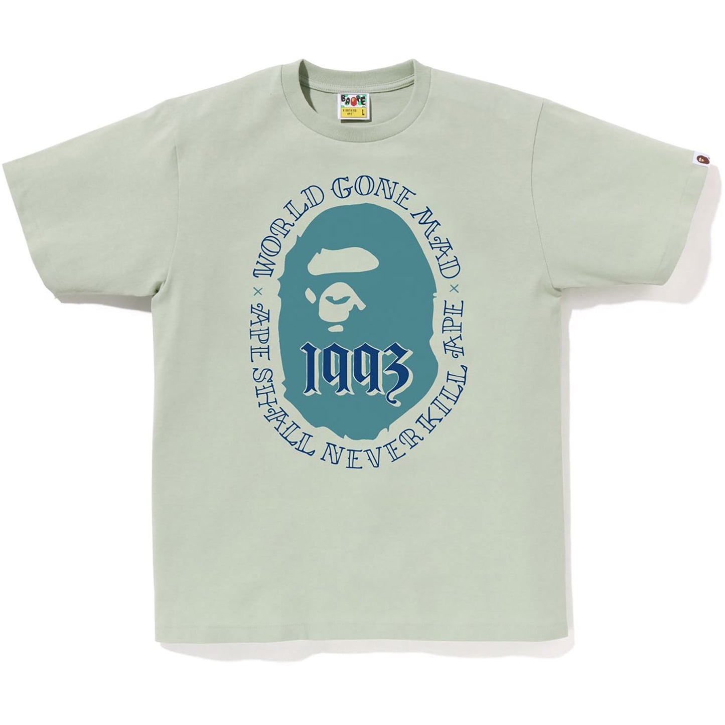 T-shirt BAPE en coton pour homme avec tête de singe 1993