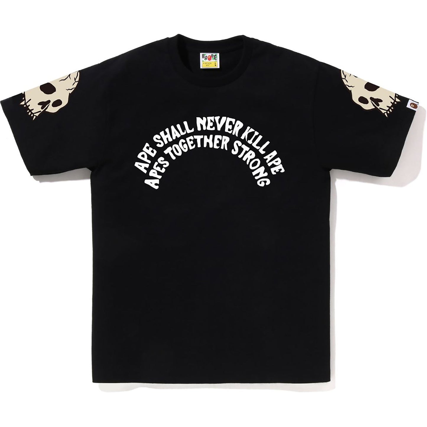 BAPE HERREN-SOUVENIR-TOTENKOPF-LOGO-T-SHIRT