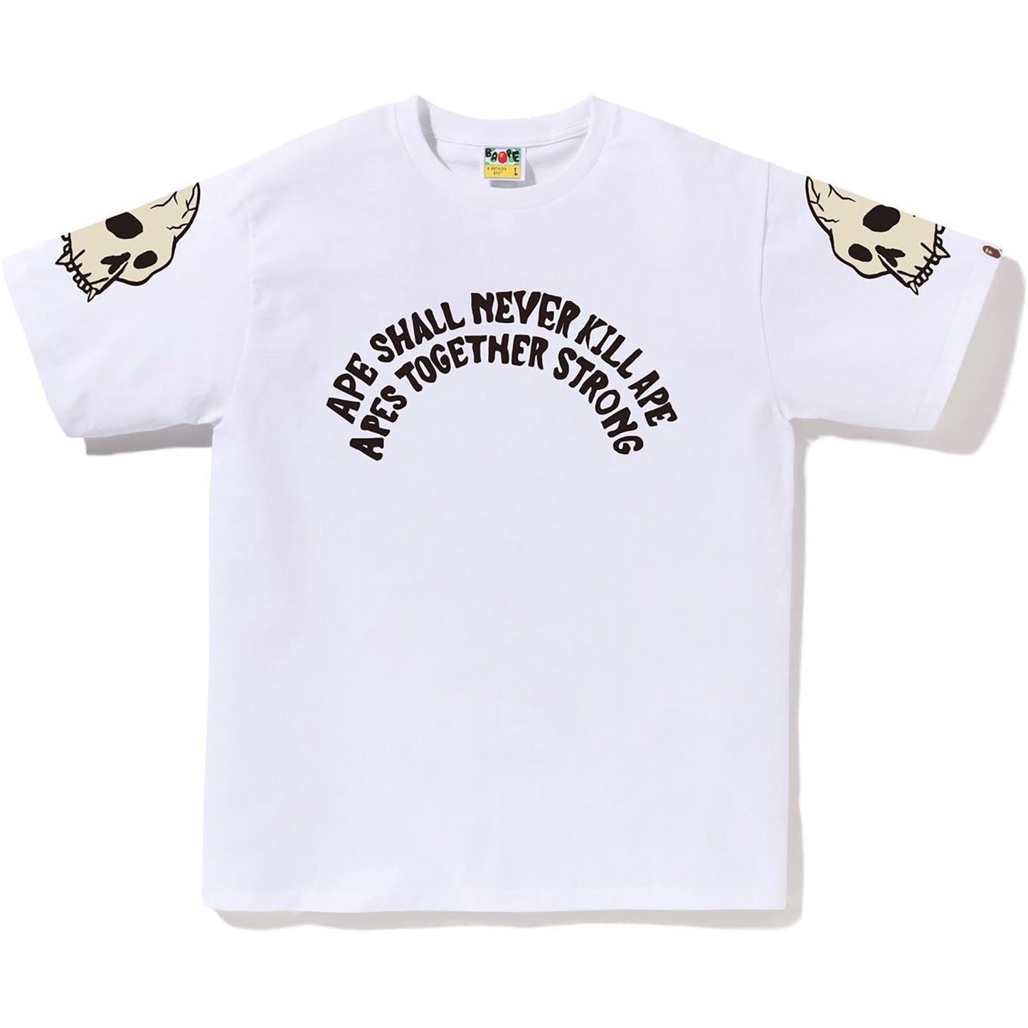 BAPE HERREN-SOUVENIR-TOTENKOPF-LOGO-T-SHIRT