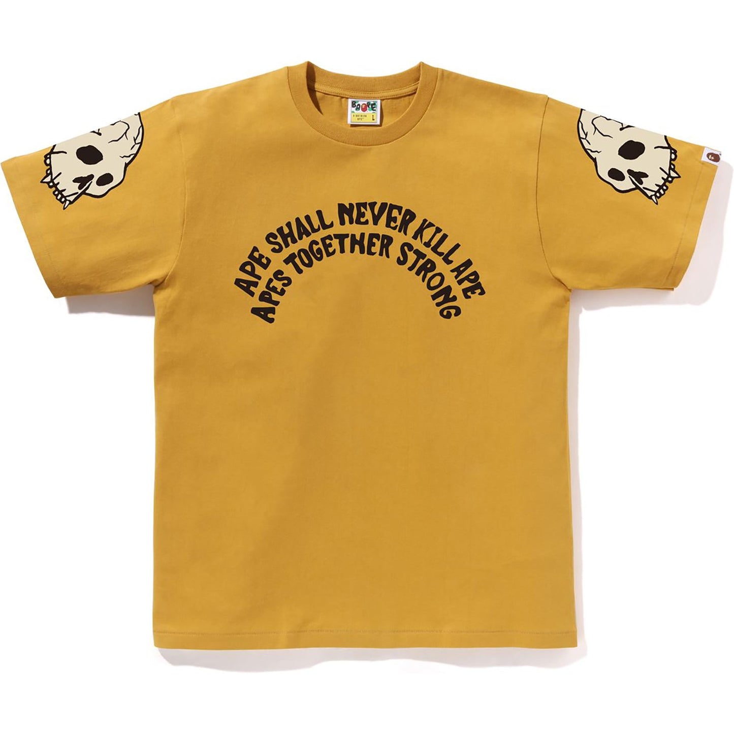BAPE HERREN-SOUVENIR-TOTENKOPF-LOGO-T-SHIRT