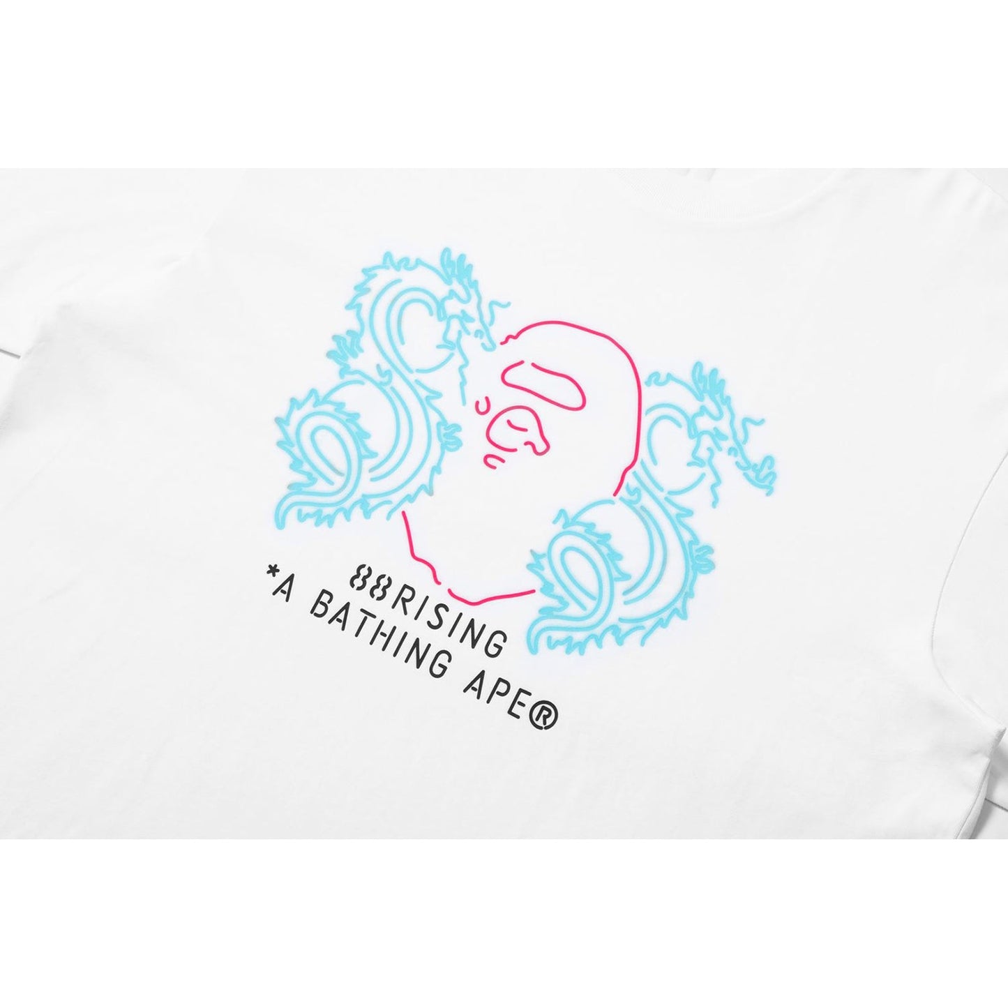 BAPE X 88RISING NEON LOGO RELAXED FIT TEE MENS