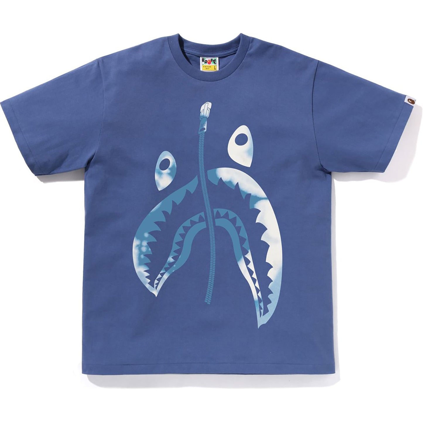 T-shirt BAPE pour homme avec tête de requin tie-dye torsadée