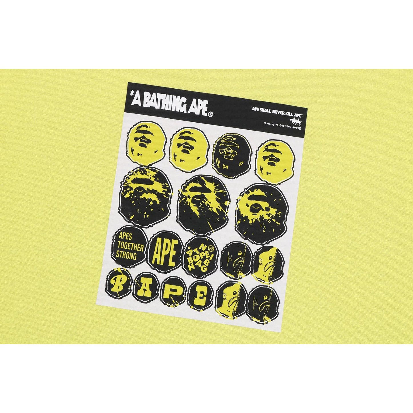 BAPE STICKER GRAPHIC RELAXED FIT T-SHIRT HERREN