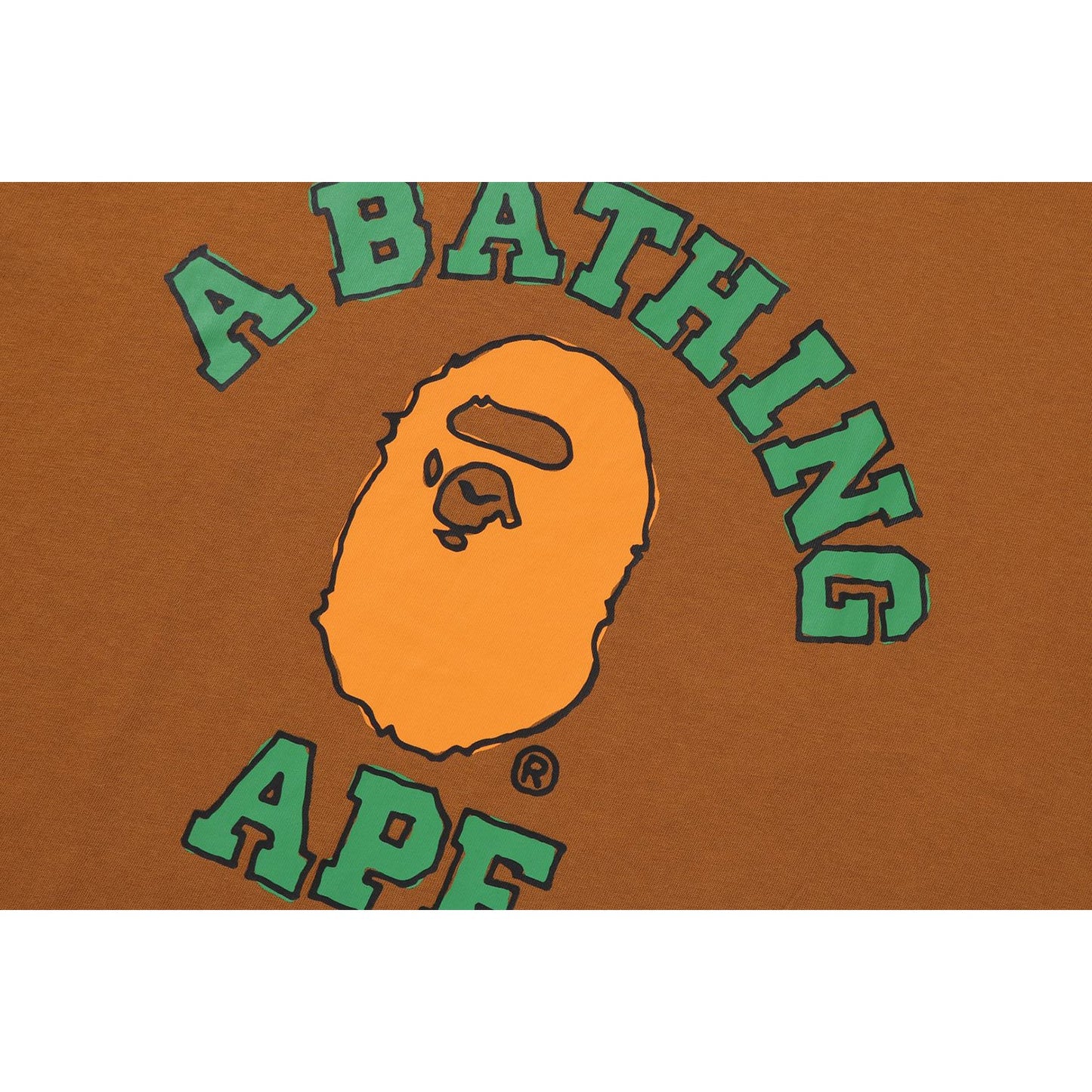 T-shirt décontracté universitaire BAPE pour homme, motif dessiné à la main
