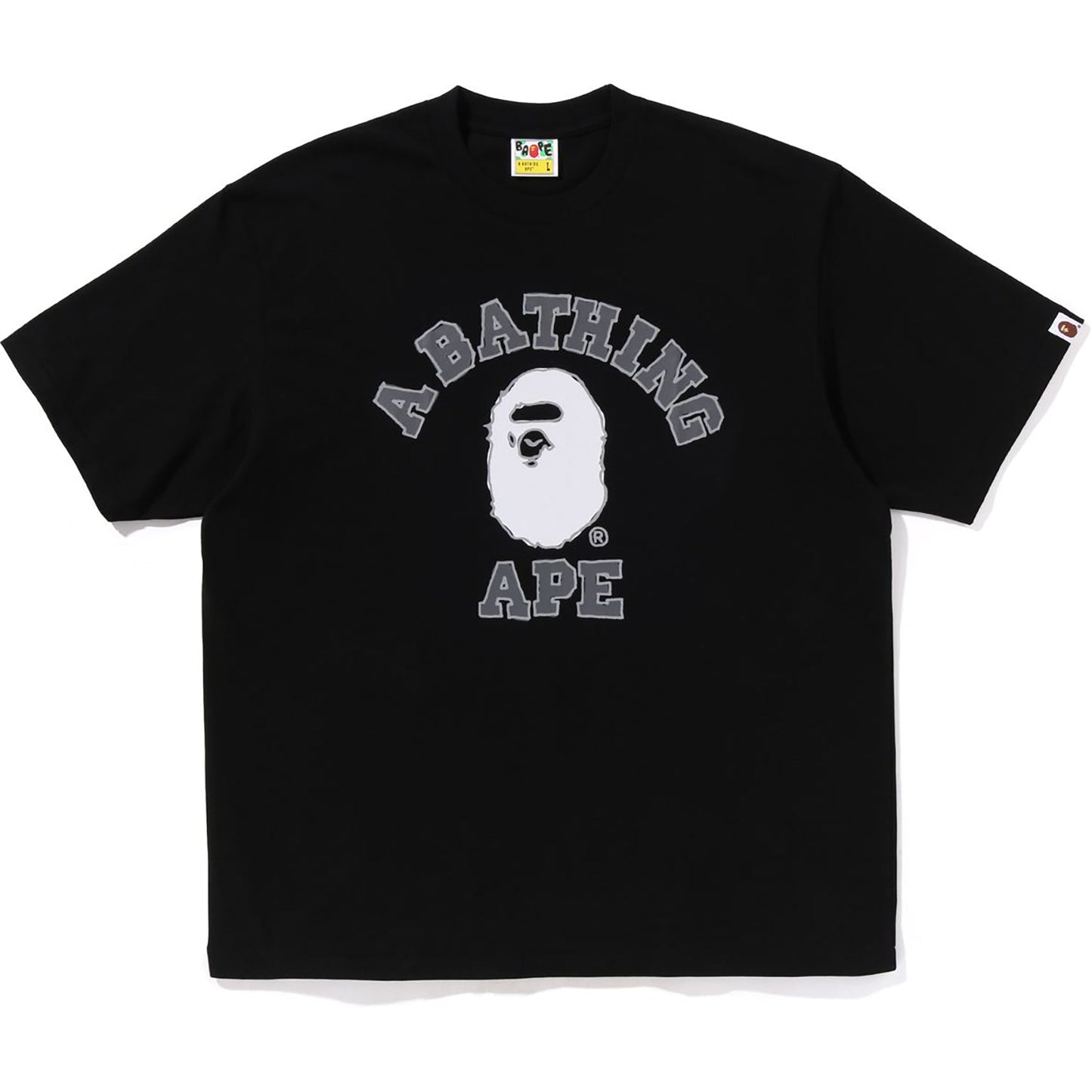 T-shirt décontracté universitaire BAPE pour homme, motif dessiné à la main