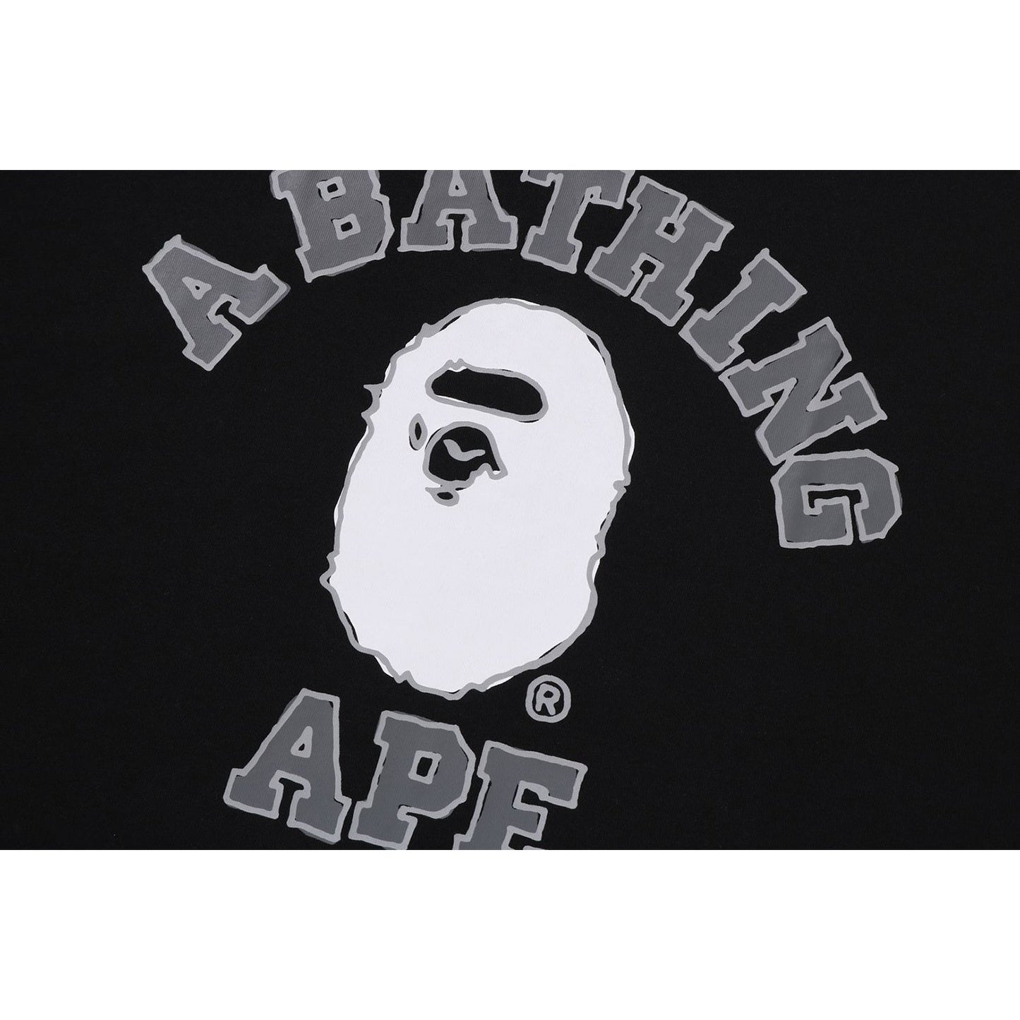 T-shirt décontracté universitaire BAPE pour homme, motif dessiné à la main