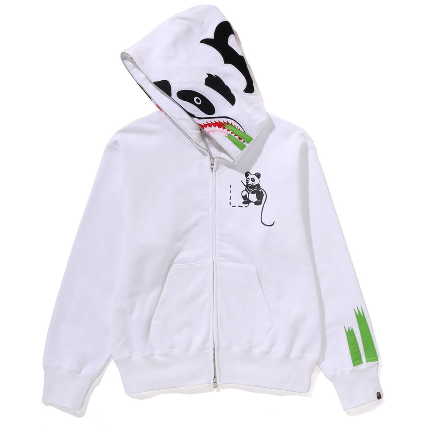 Sweat à capuche zippé Panda pour femme