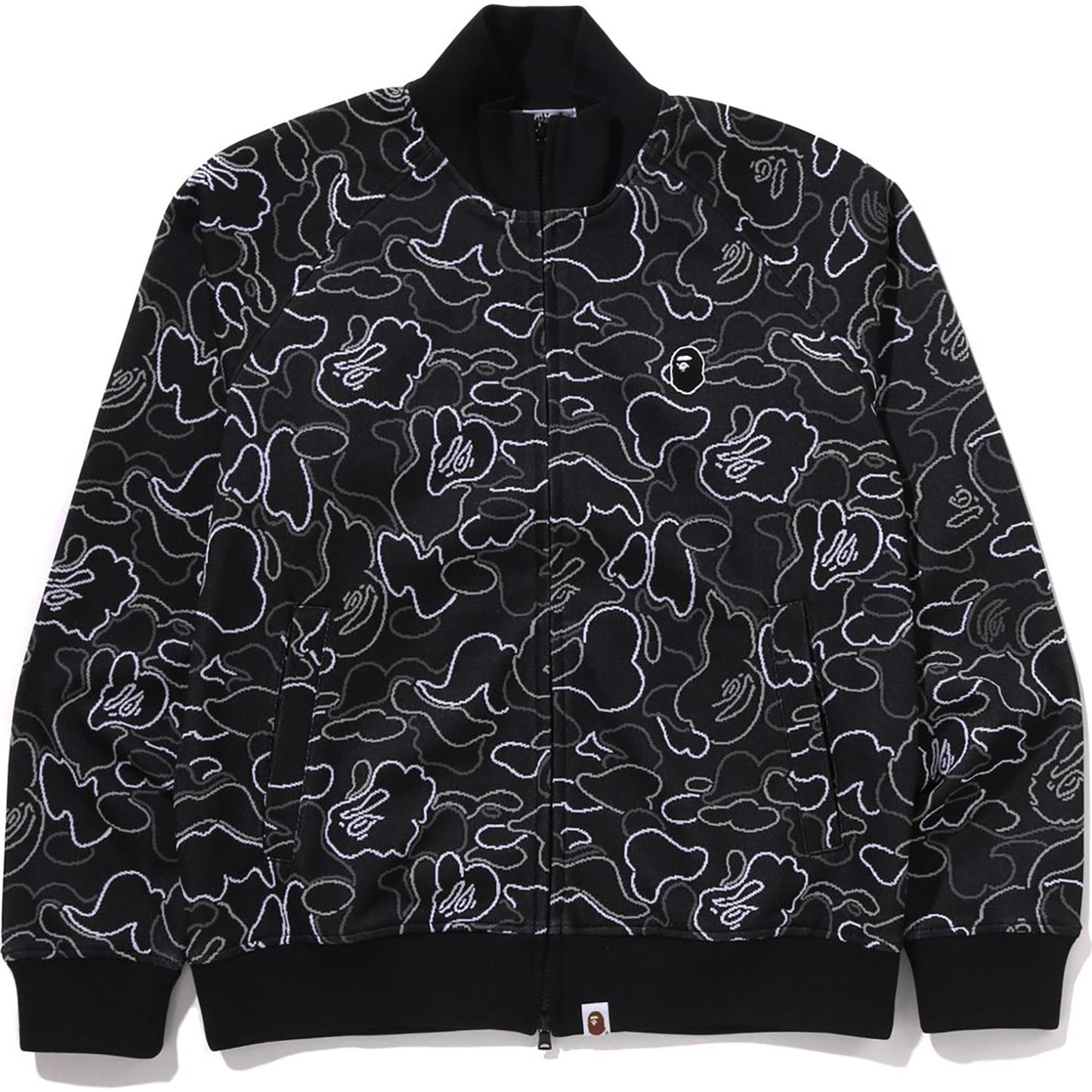 Veste de survêtement en jacquard camouflage fluo pour homme