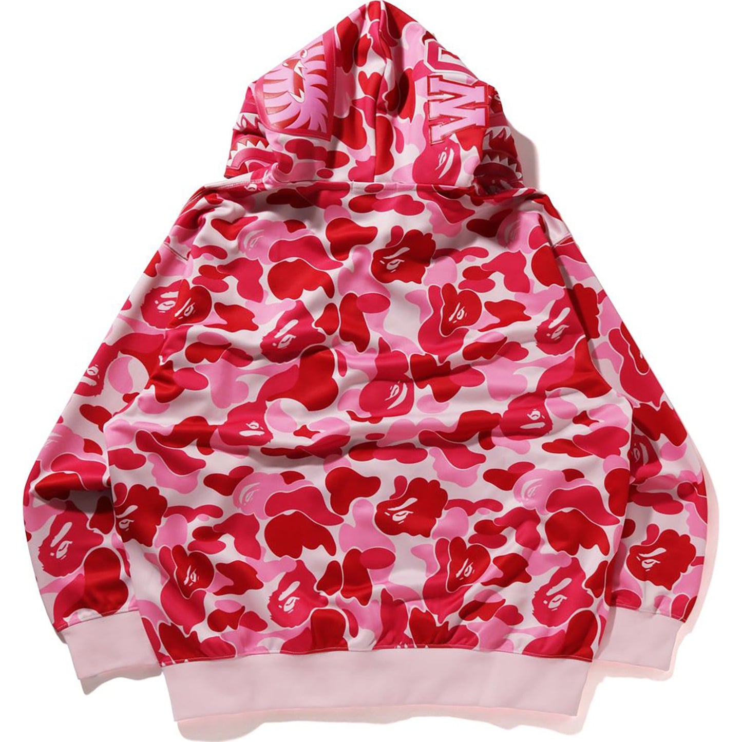 Sweat à capuche zippé intégral en polyester ABC CAMO pour homme, coupe décontractée, motif requin
