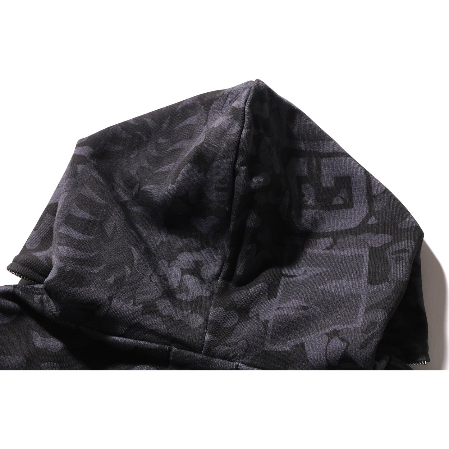 Sweat à capuche zippé intégral avec imprimé camouflage et requin, coupe décontractée, pour homme