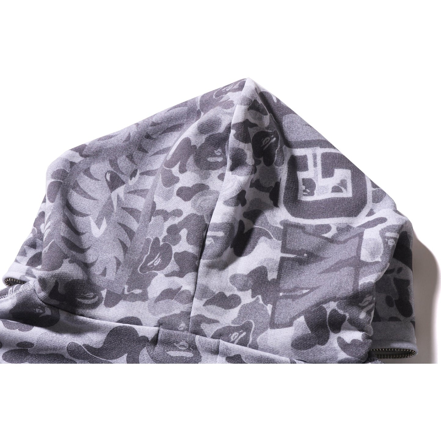 Sweat à capuche zippé intégral avec imprimé camouflage et requin, coupe décontractée, pour homme