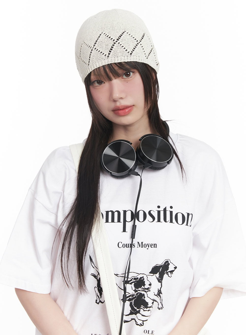 Geo Print Linen Beanie CY520