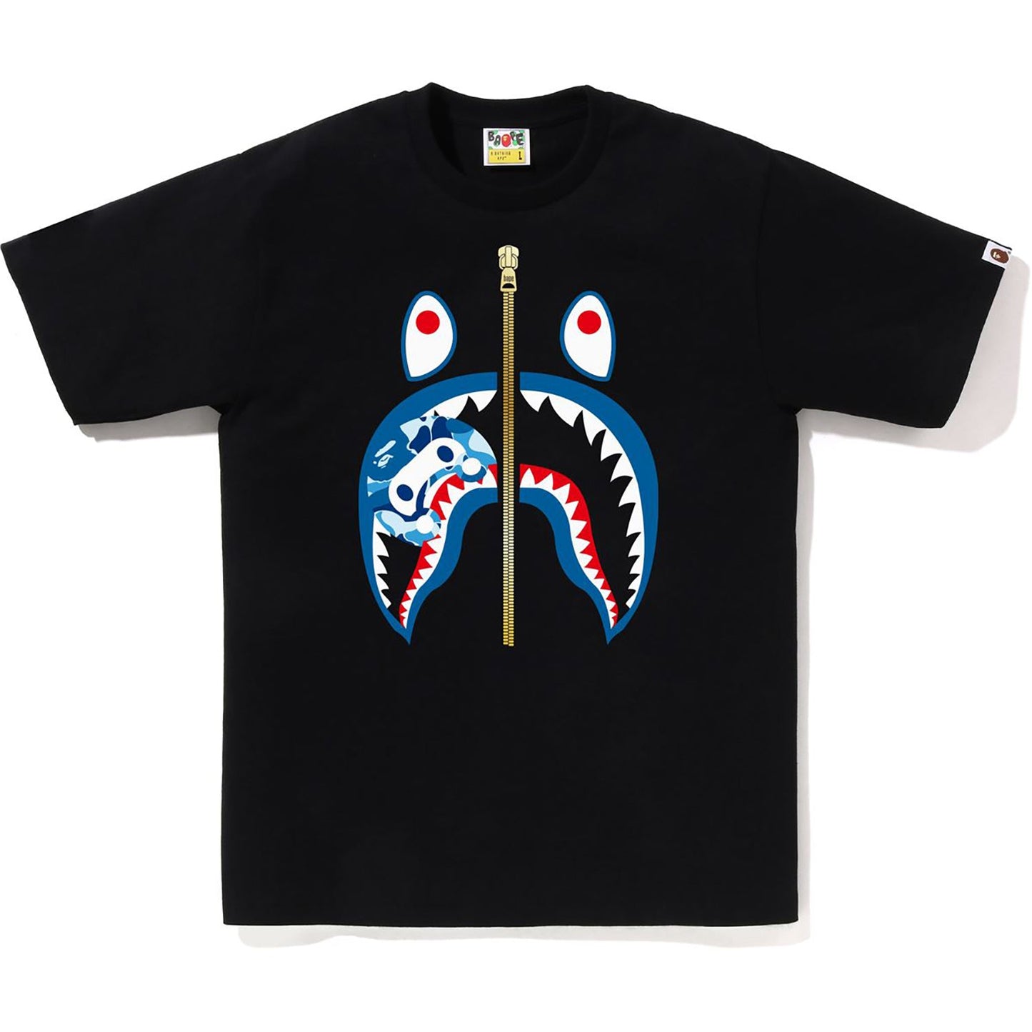 BAPE HERREN ABC CAMO MILO SHARK T-SHIRT