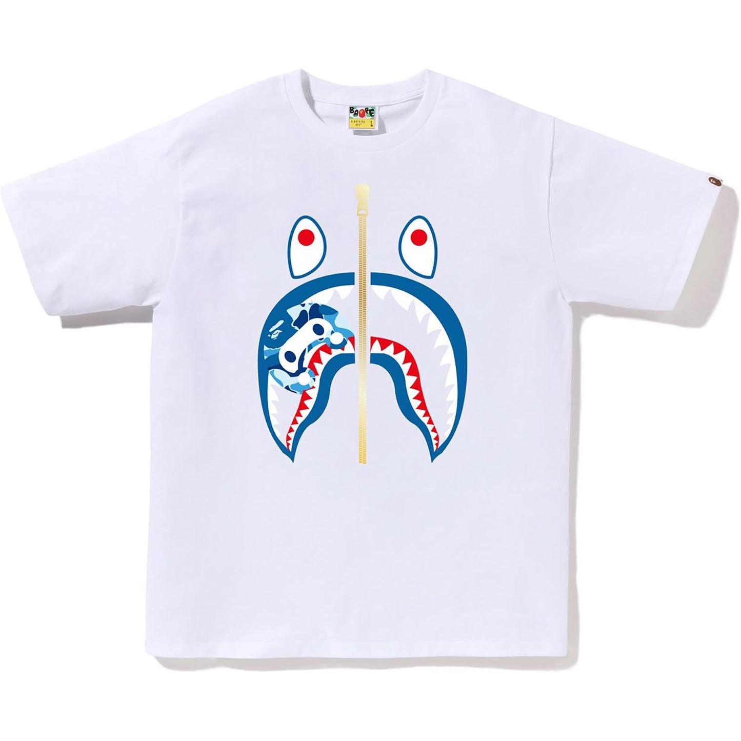 BAPE HERREN ABC CAMO MILO SHARK T-SHIRT