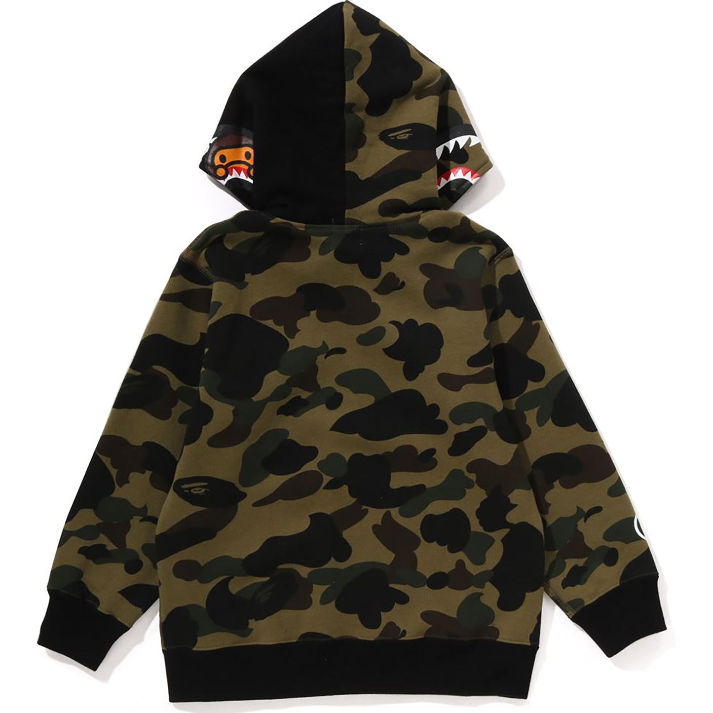 Sweat à capuche zippé camouflage Milo Shark pour enfants