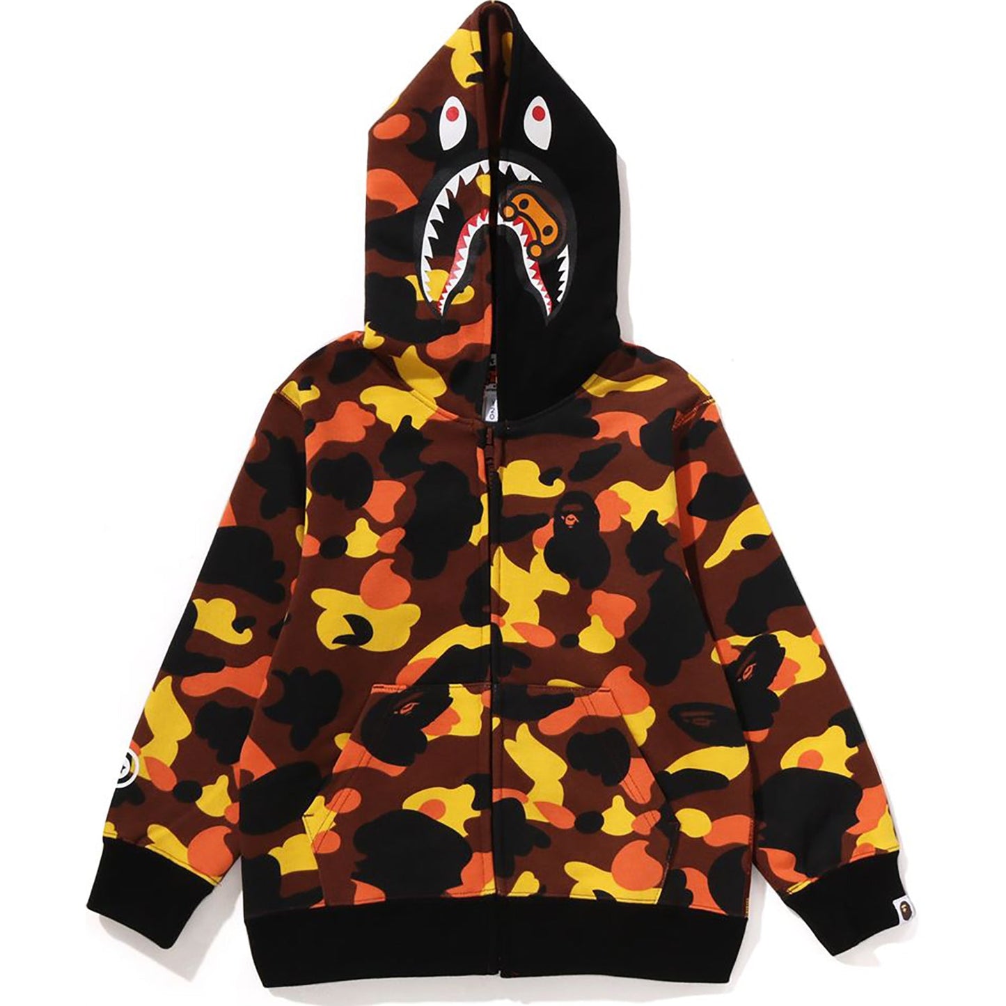 Sweat à capuche zippé camouflage Milo Shark pour enfants