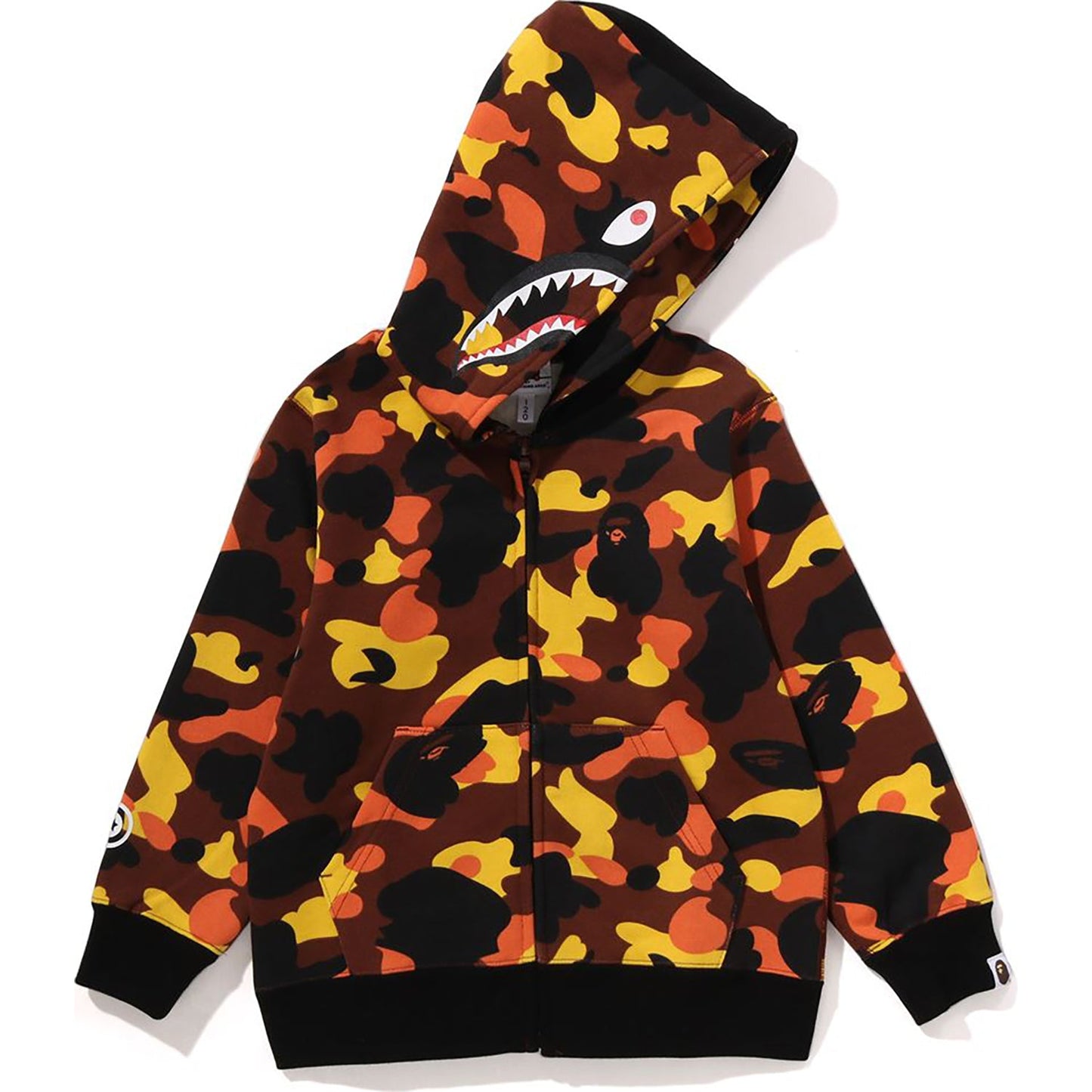 Sweat à capuche zippé camouflage Milo Shark pour enfants
