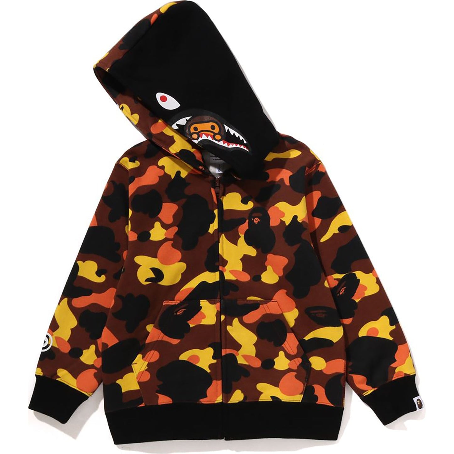 Sweat à capuche zippé camouflage Milo Shark pour enfants