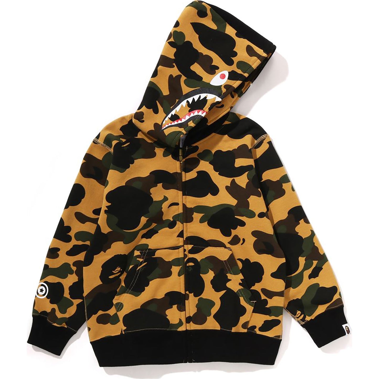Sweat à capuche zippé camouflage Milo Shark pour enfants