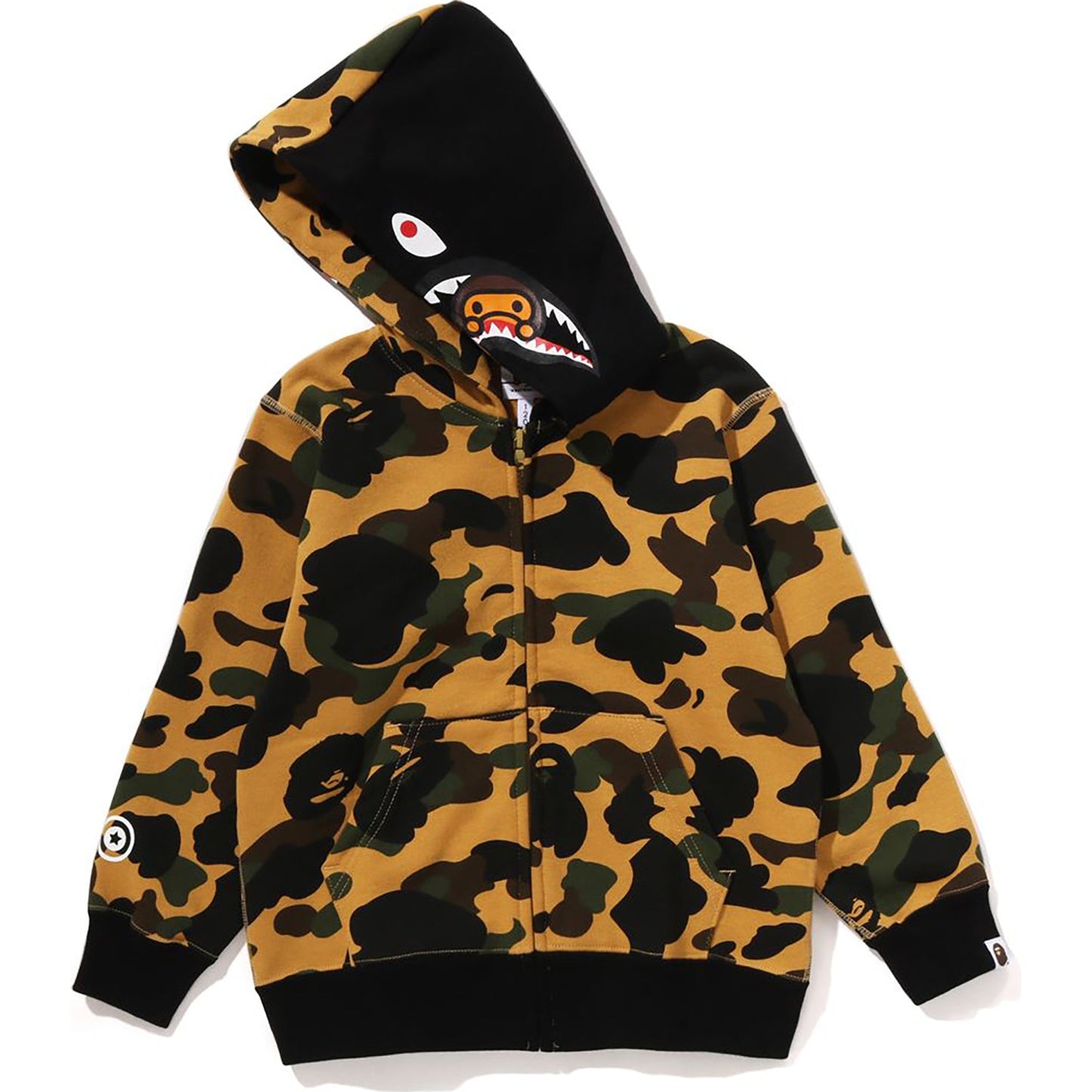 Sweat à capuche zippé camouflage Milo Shark pour enfants