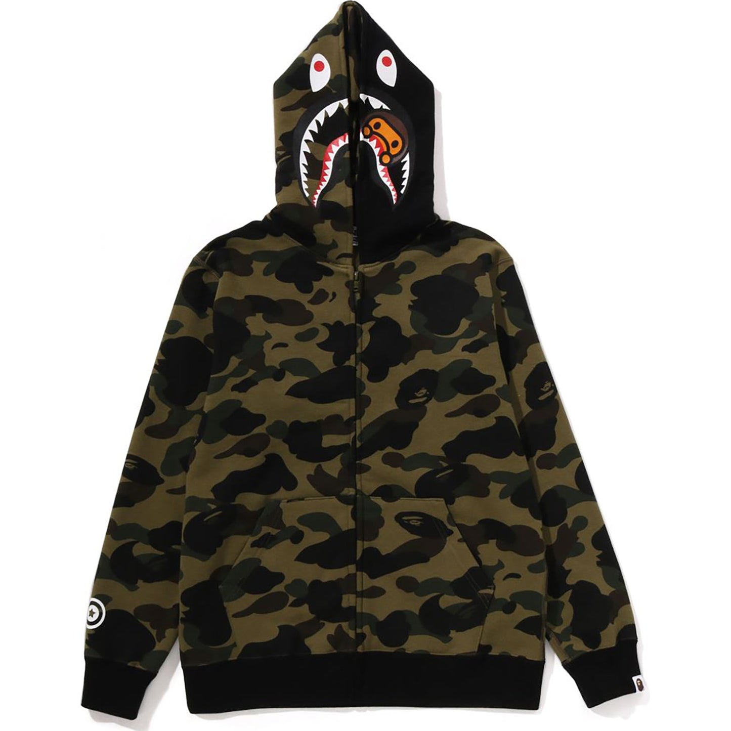 Sweat à capuche zippé camouflage Milo Shark pour enfants