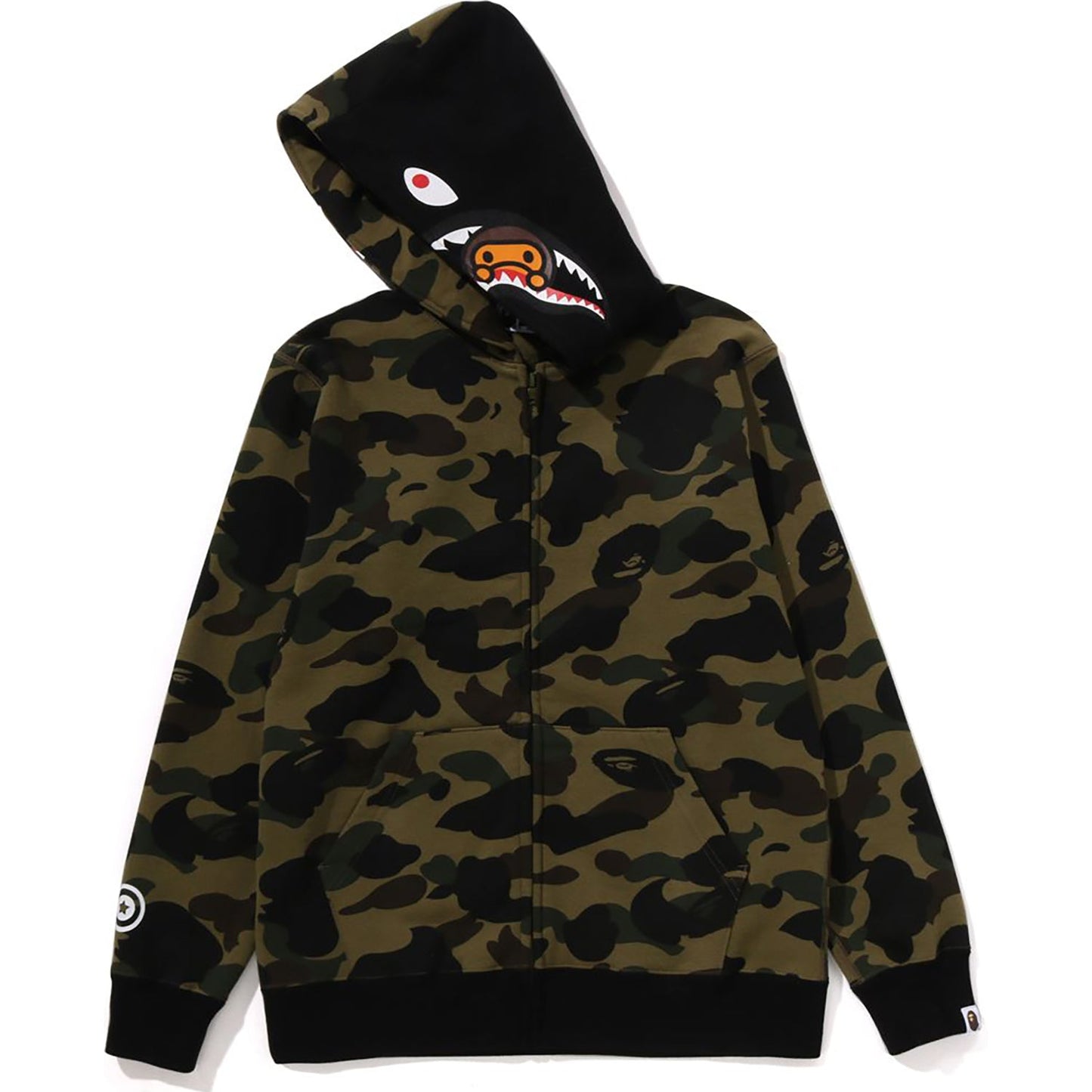 Sweat à capuche zippé camouflage Milo Shark pour enfants