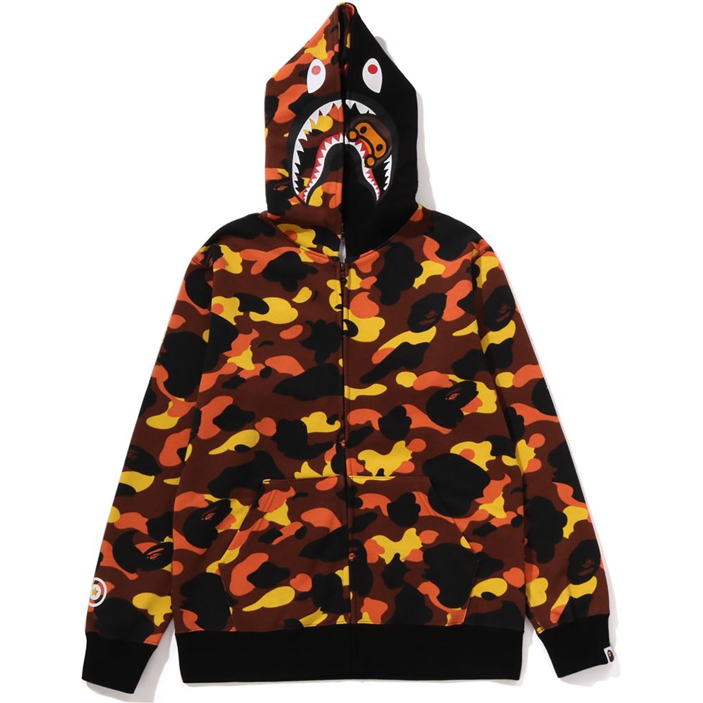 Sweat à capuche zippé camouflage Milo Shark pour enfants