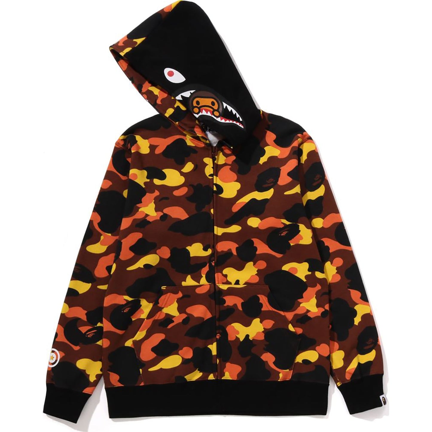Sweat à capuche zippé camouflage Milo Shark pour enfants