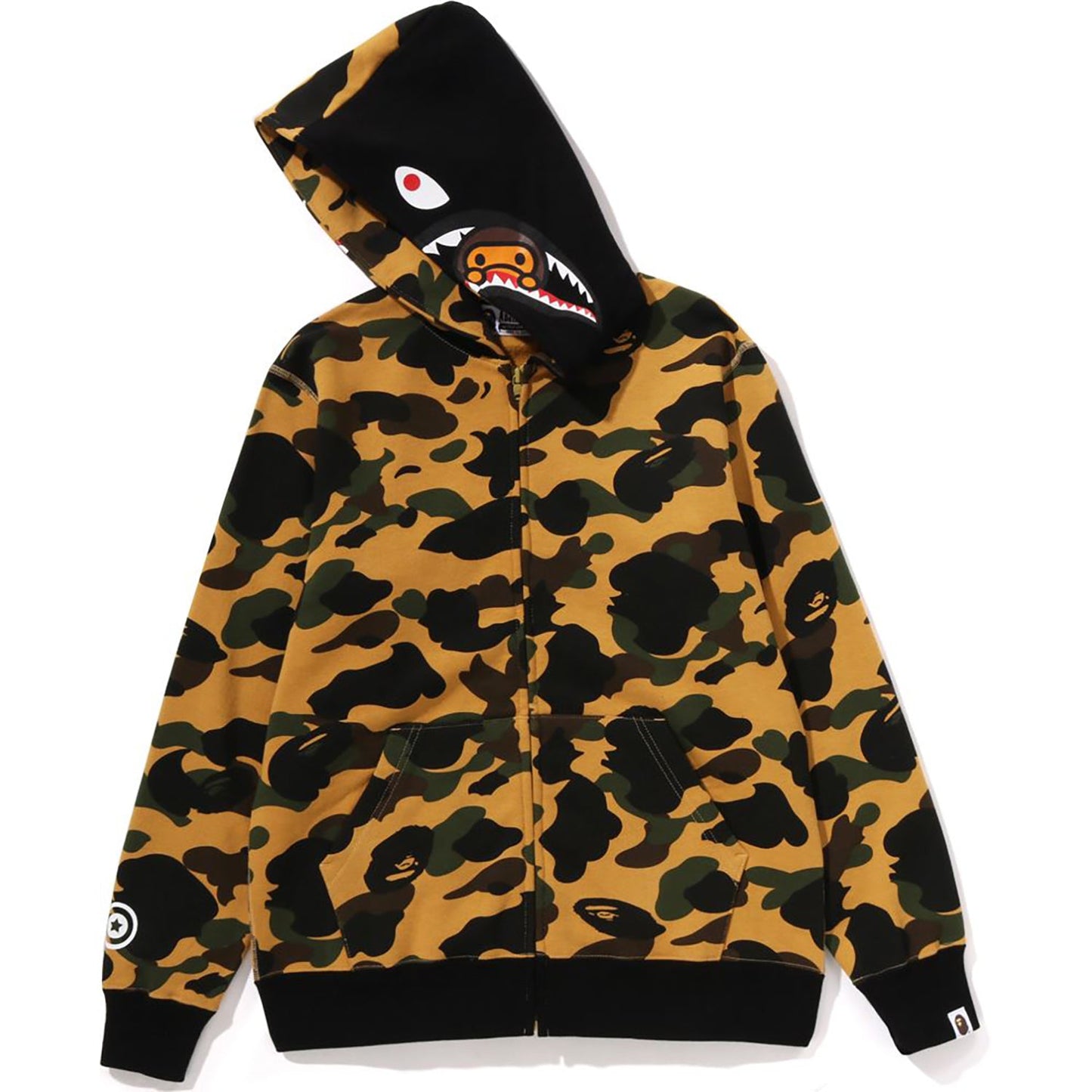 Sweat à capuche zippé camouflage Milo Shark pour enfants