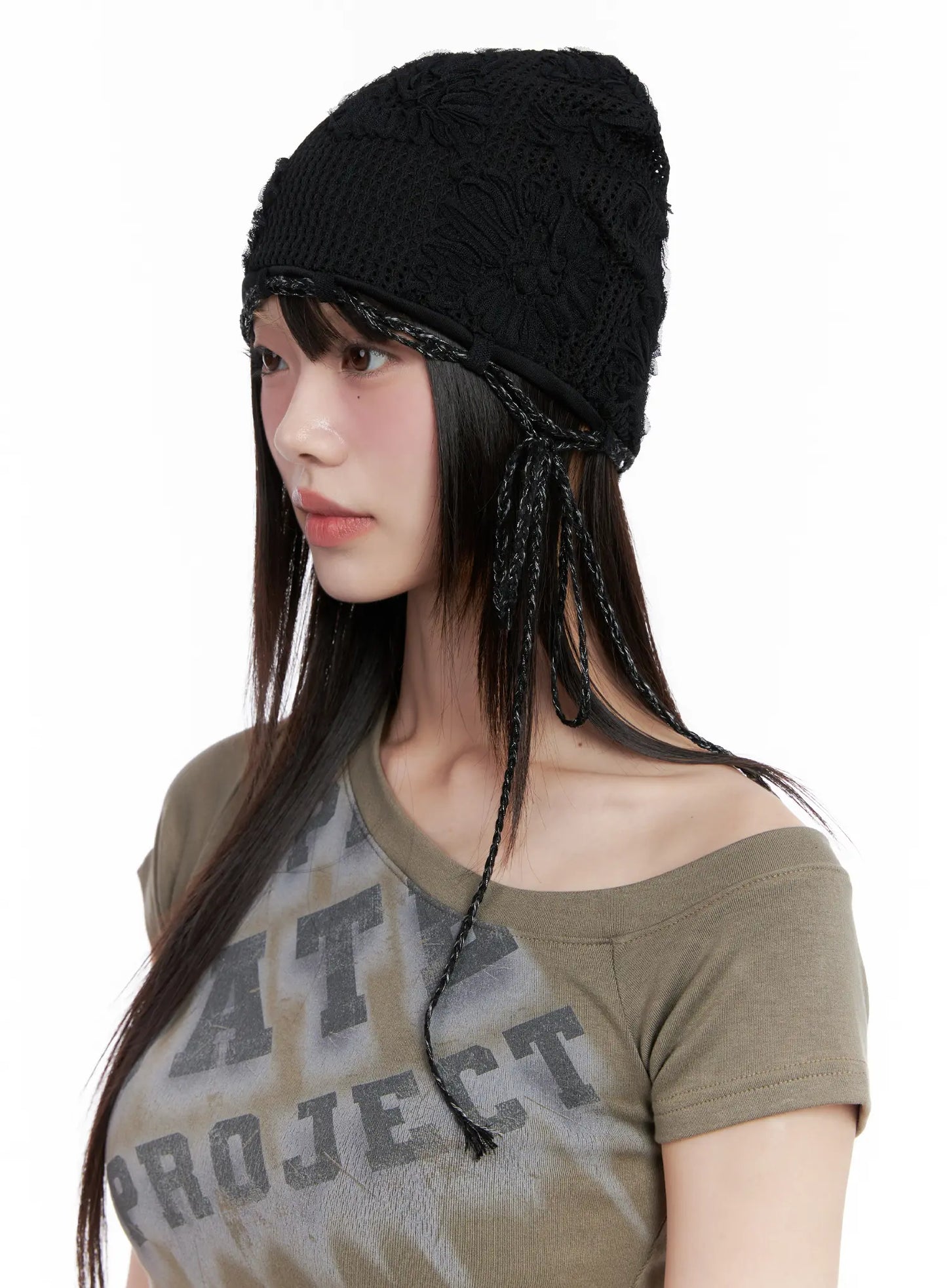 Floral Mesh Beanie CL514